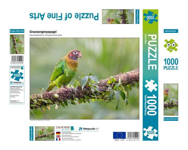 Produktbild: CALVENDO Puzzle Grauwangenpapagei | 1000 Teile Lege-Gr&ouml;&szlig;e 64x48cm Foto-Puzzle f&uuml;r gl&uuml;ckliche Stunden