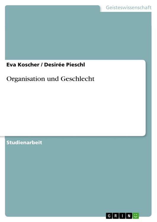 Produktbild: Organisation und Geschlecht
