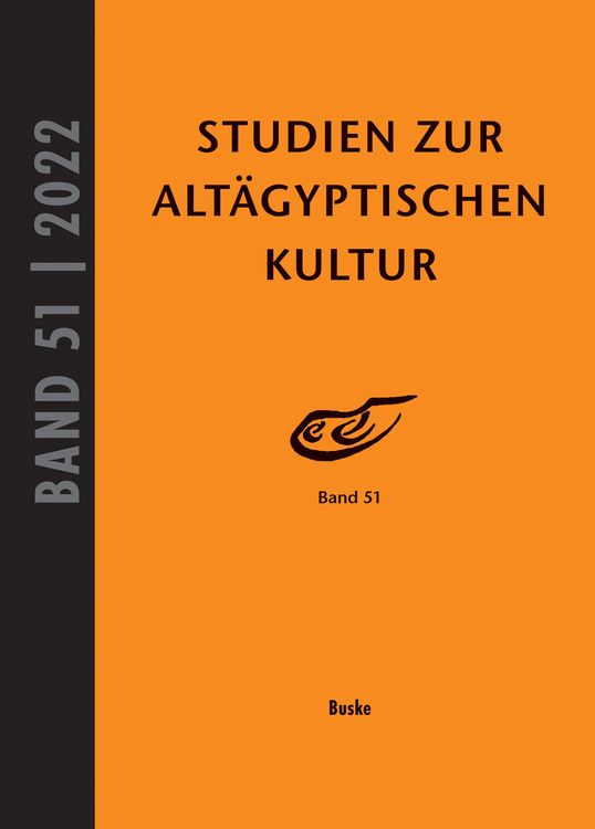 Produktbild: Studien zur Alt&auml;gyptischen Kultur Band 51