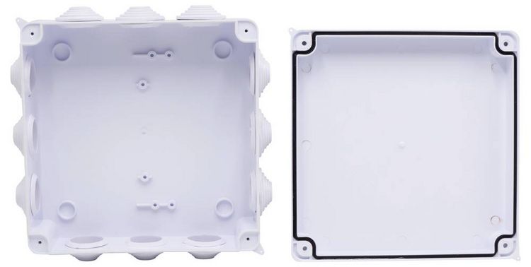 Produktbild: TRU COMPONENTS TC-RA 200x200x80 TC-10239060 Installations-Geh&auml;use ABS Kunststoff Wei&szlig; 1St.