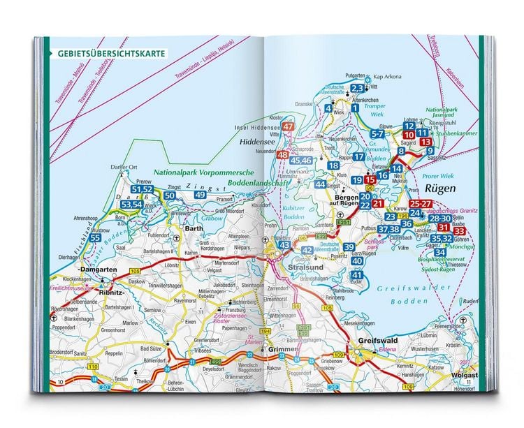 Produktbild: KOMPASS Wanderf&uuml;hrer R&uuml;gen, mit Hiddensee und Fischland-Dar&szlig;-Zingst, 55 Touren mit Extra-Tourenkarte