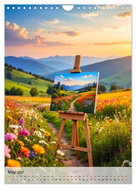 Produktbild: Easel in a Quiet World (Wall Calendar 2027 DIN A4 portrait), CALVENDO 12 Month Wall Calendar