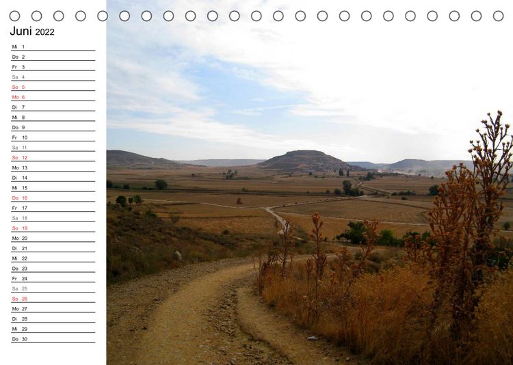 Produktbild: Camino Frances - JakobswegAT-Version (Tischkalender 2022 DIN A5 quer)