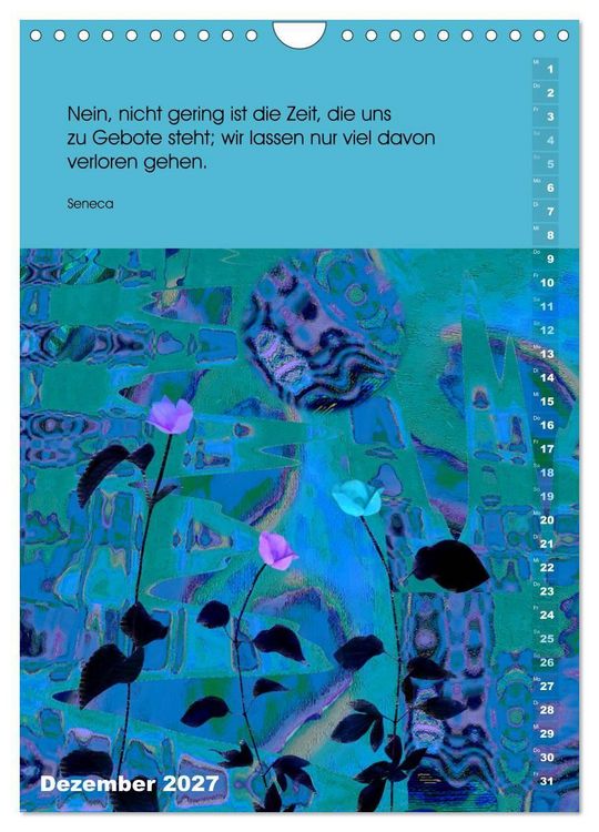 Produktbild: Philosophische Inspirationen Wandkalender 2027 (Wandkalender 2027 DIN A4 hoch), CALVENDO Monatskalender