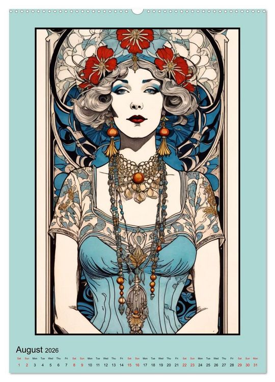 Produktbild: Women's Images of the Belle &Eacute;poque (Wall Calendar 2026 DIN A2 portrait), CALVENDO 12 Month Wall Calendar