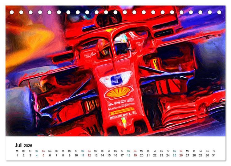 Produktbild: K&ouml;nigsklasse FORMEL 1 (Tischkalender 2026 DIN A5 quer), CALVENDO Monatskalender
