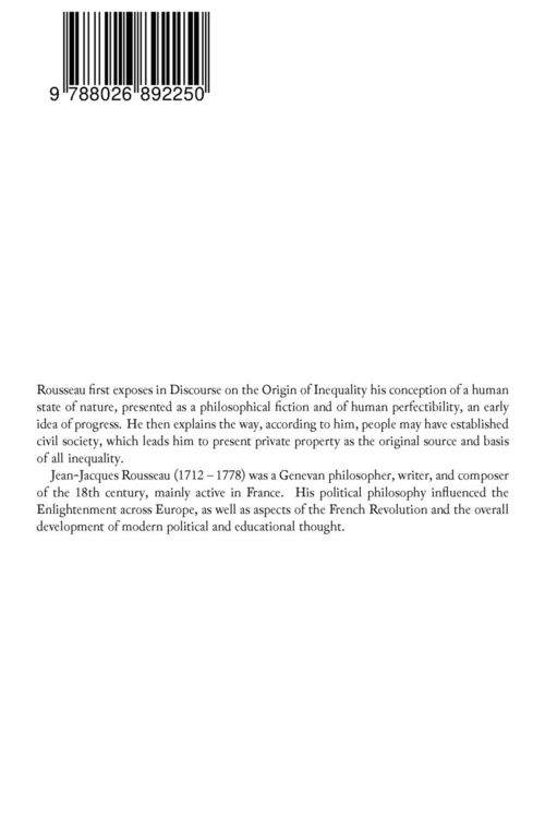 Produktbild: Discourse on the Origin of Inequality