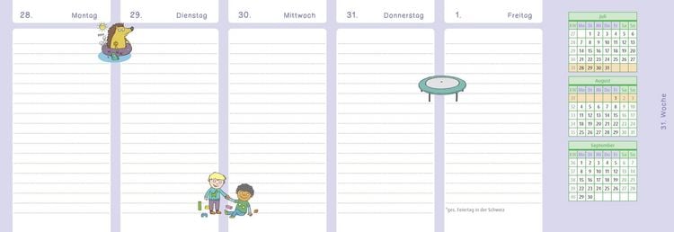 Produktbild: Der Wochen-Tischkalender f&uuml;r das Schuljahr 2025/2026