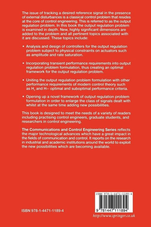 Produktbild: Control of Linear Systems with Regulation and Input Constraints