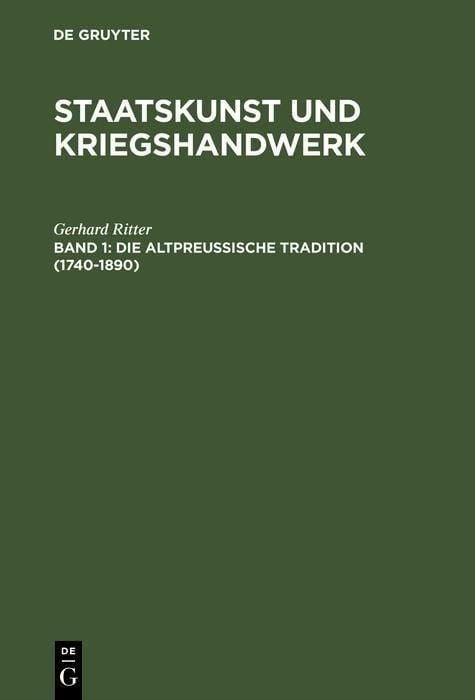 Produktbild: Die altpreu&szlig;ische Tradition (1740-1890)