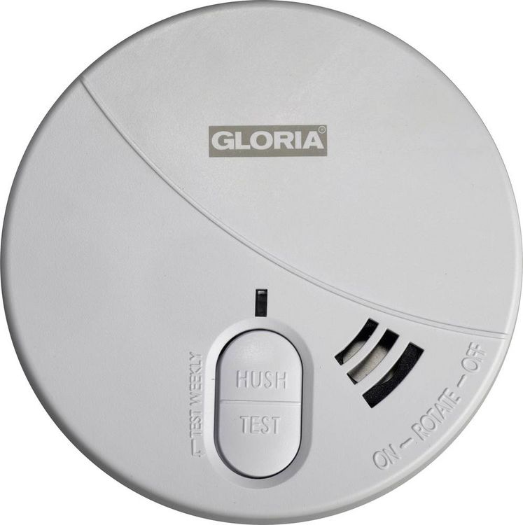 Produktbild: Gloria R5 Rauchwarnmelder inkl. 5 Jahres-Batterie batteriebetrieben (&Oslash; x H) 106mm x 35mm