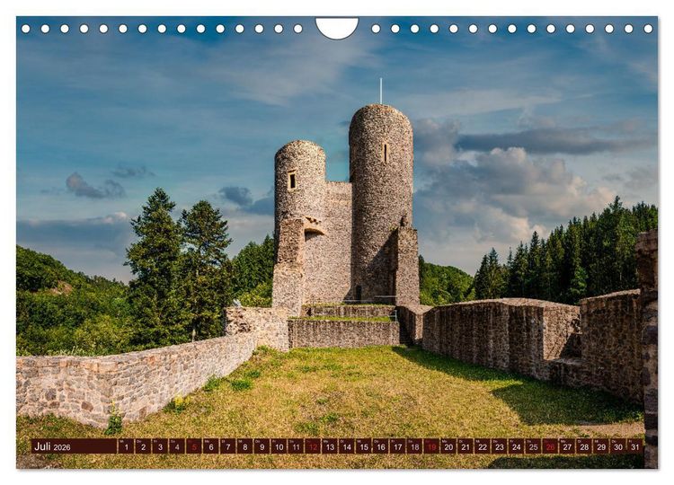 Produktbild: Burgen in Rheinland-Pfalz (Wandkalender 2026 DIN A4 quer), CALVENDO Monatskalender