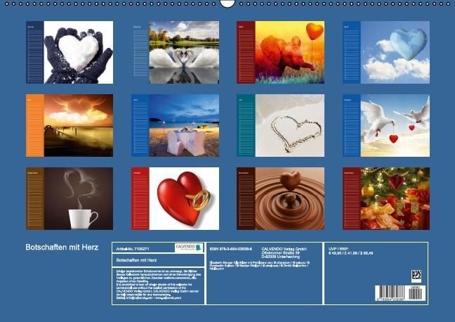 Produktbild: Botschaften mit Herz! (Wandkalender immerw&auml;hrend DIN A2 quer)
