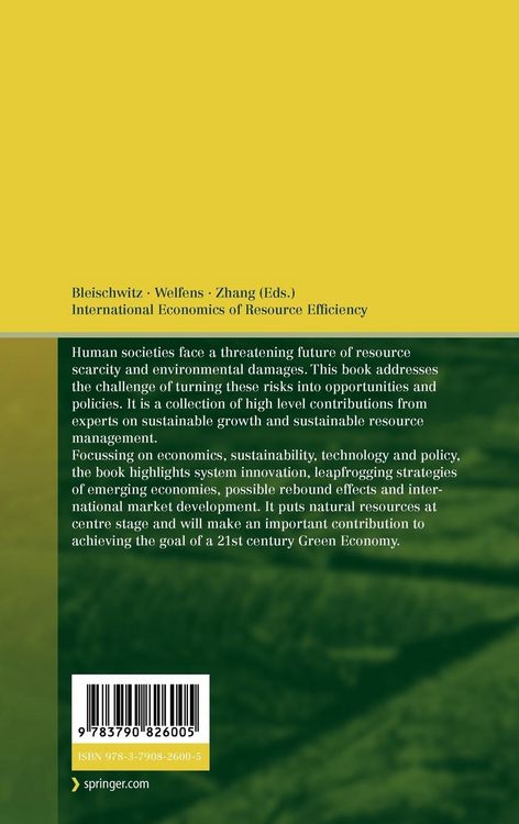 Produktbild: International Economics of Resource Efficiency