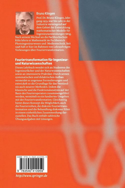 Produktbild: Fouriertransformation f&uuml;r Ingenieur- und Naturwissenschaften
