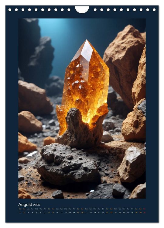 Produktbild: Fantastic Minerals - Mysterious Treasures (Wall Calendar 2026 DIN A4 portrait), CALVENDO 12 Month Wall Calendar