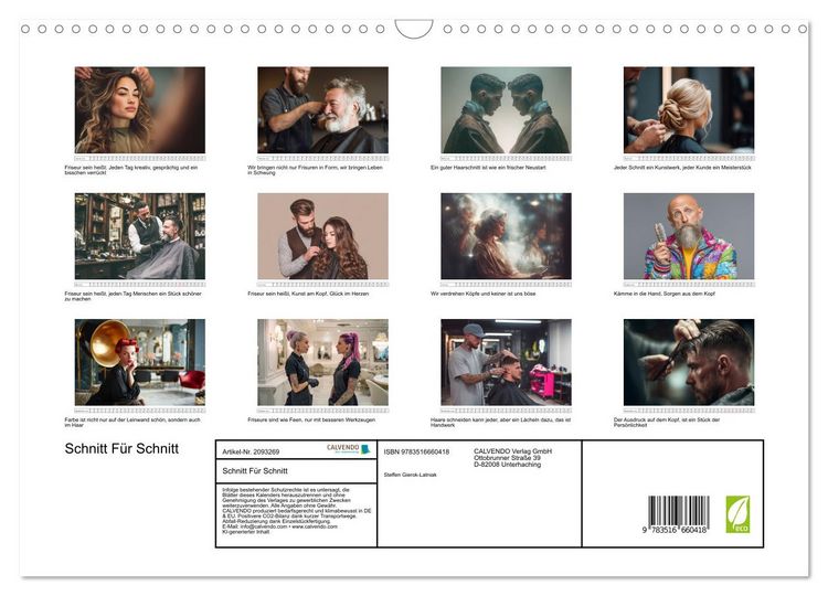 Produktbild: Schnitt F&uuml;r Schnitt (Wandkalender 2026 DIN A3 quer), CALVENDO Monatskalender