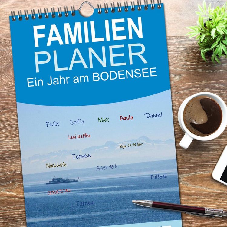 Produktbild: Familienplaner 2026 - Ein Jahr am BODENSEE mit 5 Spalten (Wandkalender, 21 x 45 cm) CALVENDO