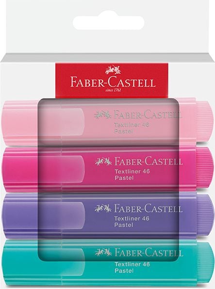 Produktbild: Faber-Castell Textmarker TL 46 Pastell 4er Kartonetui