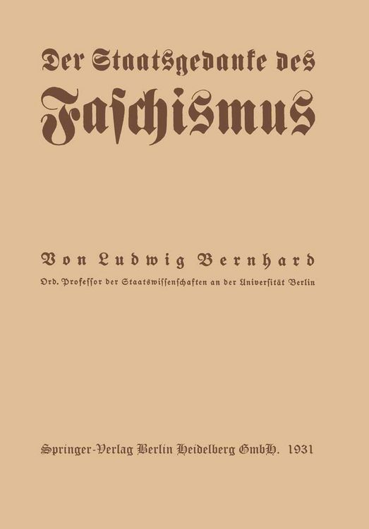 Produktbild: Der Staatsgedanke des Faschismus