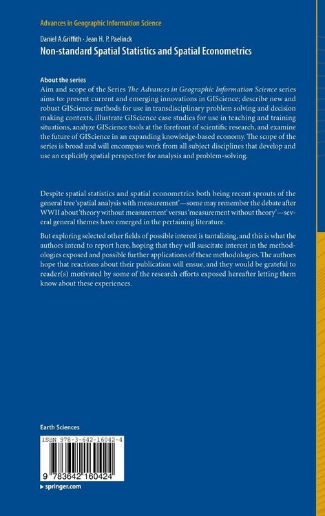 Produktbild: Non-standard Spatial Statistics and Spatial Econometrics