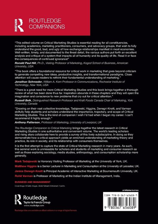 Produktbild: The Routledge Companion to Critical Marketing
