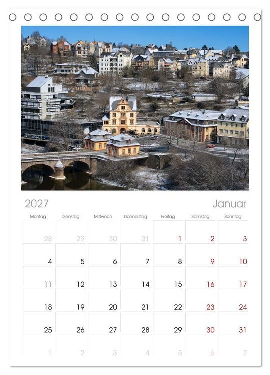 Produktbild: Tischplaner 2027 - Glanzvolles Weilburg (A5 Tischkalender zum Aufstellen) CALVENDO