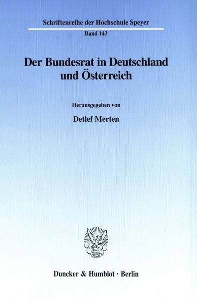 Produktbild: Der Bundesrat in Deutschland und &Ouml;sterreich.