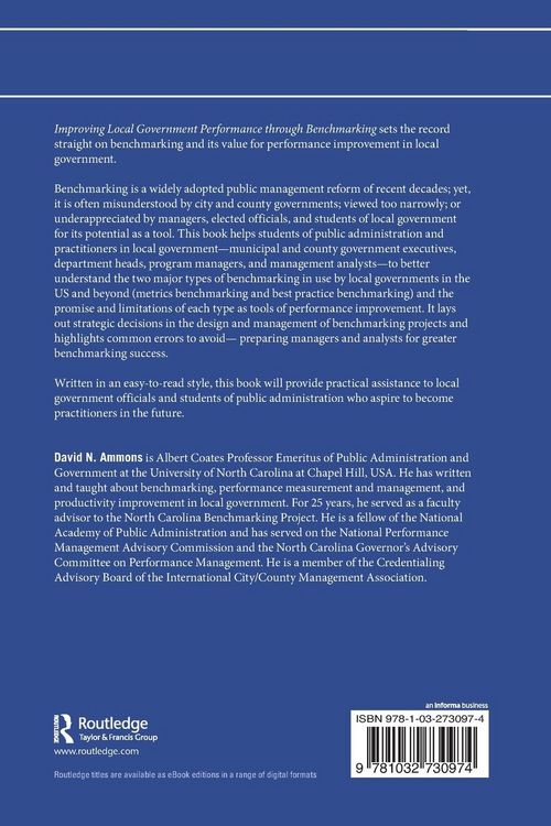 Produktbild: Improving Local Government Performance through Benchmarking