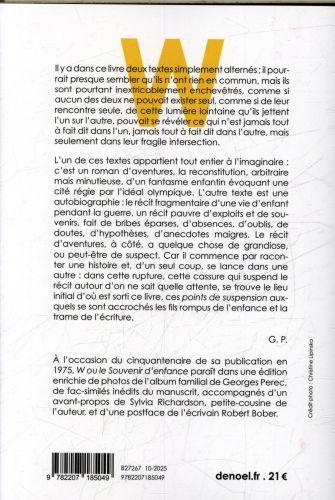 Produktbild: W : ou le souvenir d'enfance