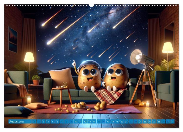 Produktbild: Couch Potatoes: Ein Jahr voll Komfort und Spa&szlig; (Wandkalender 2026 DIN A2 quer), CALVENDO Monatskalender