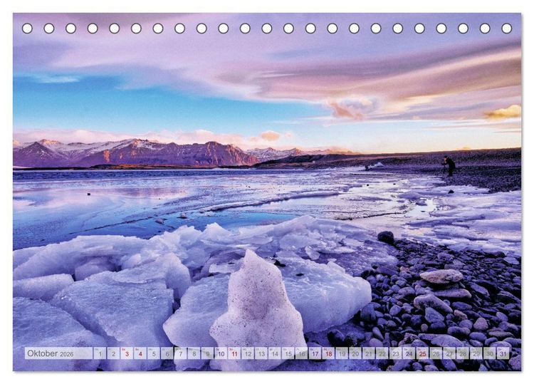 Produktbild: Surreale Landschaften Islands (Tischkalender 2026 DIN A5 quer), CALVENDO Monatskalender