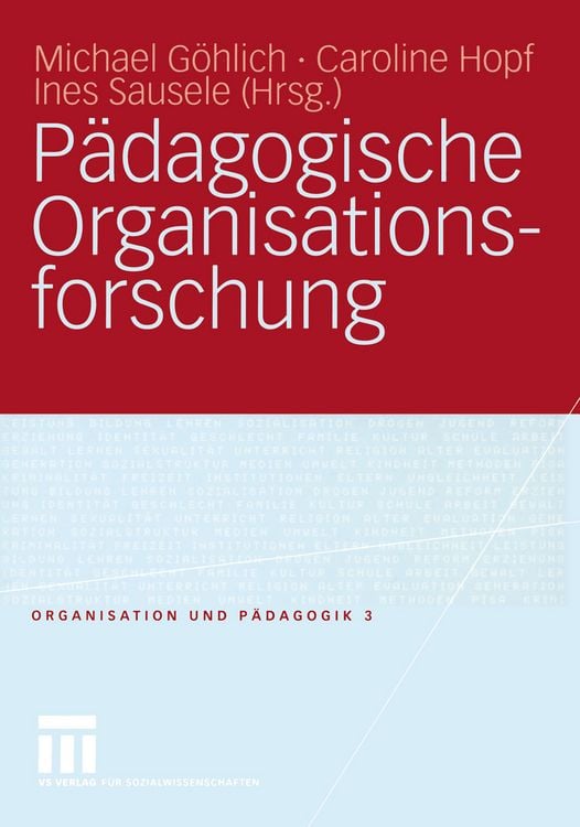 Produktbild: P&auml;dagogische Organisationsforschung