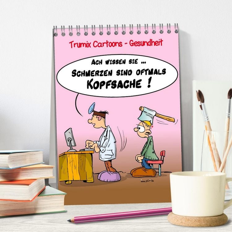 Produktbild: Trumix Cartoons - Gesundheit (Tischkalender 2026 DIN A5 hoch), CALVENDO Monatskalender