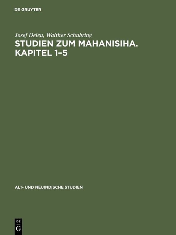 Produktbild: Studien zum Mahanisiha. Kapitel 1&ndash;5