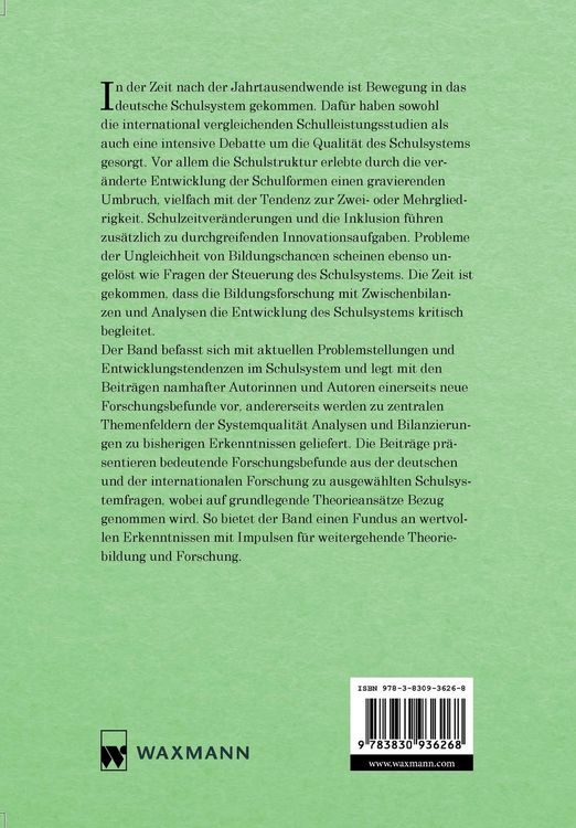 Produktbild: Entwicklung und Qualit&auml;t des Schulsystems