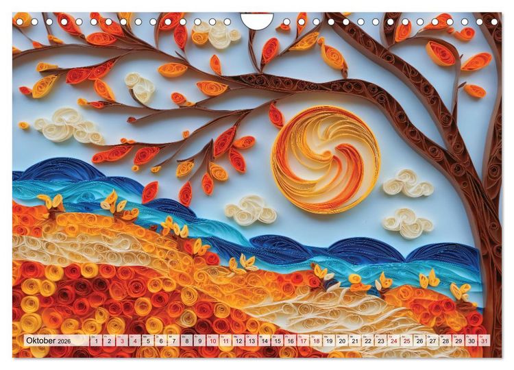 Produktbild: Zauberhafte Papierwelten - Meditation & Inspiration (Wandkalender 2026 DIN A4 quer), CALVENDO Monatskalender
