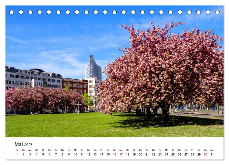 Produktbild: Leipzig &ndash; Stadtansichten zum Verlieben (Tischkalender 2027 DIN A5 quer), CALVENDO Monatskalender