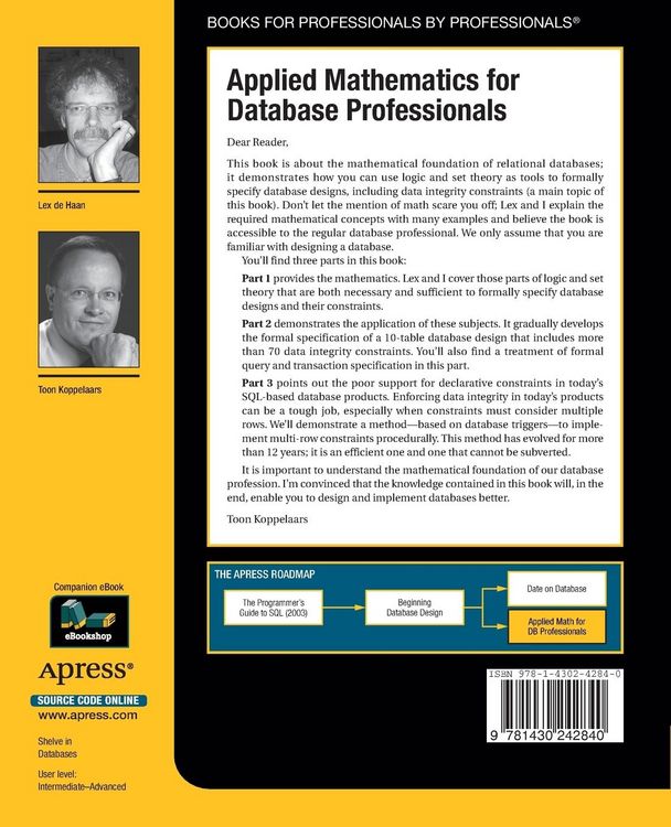 Produktbild: Applied Mathematics for Database Professionals