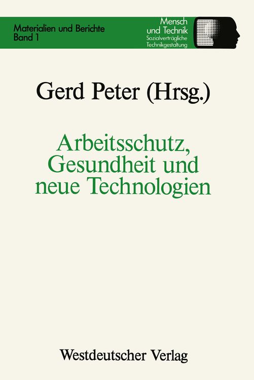 Produktbild: Arbeitsschutz, Gesundheit und neue Technologien