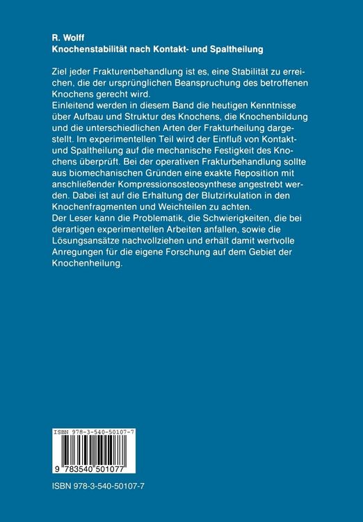 Produktbild: Knochenstabilit&auml;t nach Kontakt- und Spaltheilung