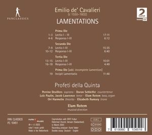 Produktbild: Emilio de Cavalieri: Lamentationes