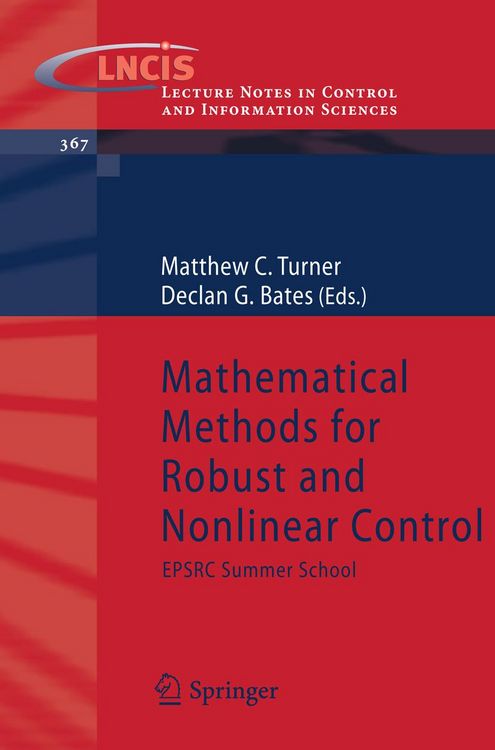Produktbild: Mathematical Methods for Robust and Nonlinear Control