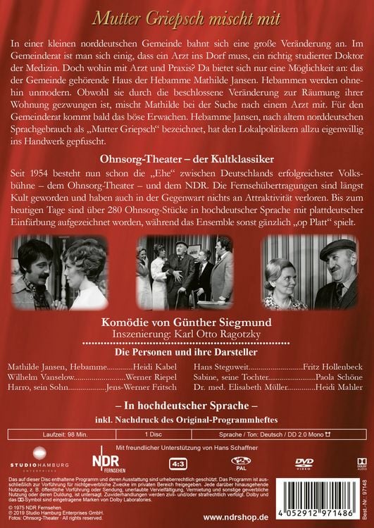 Produktbild: Ohnsorg Theater Klassiker: Mutter Griepsch mischt mit