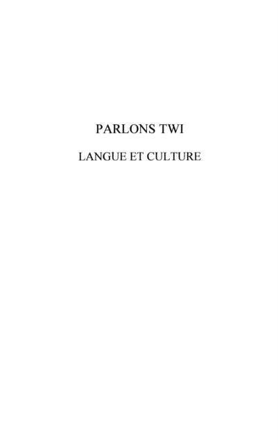 Produktbild: Parlons twi