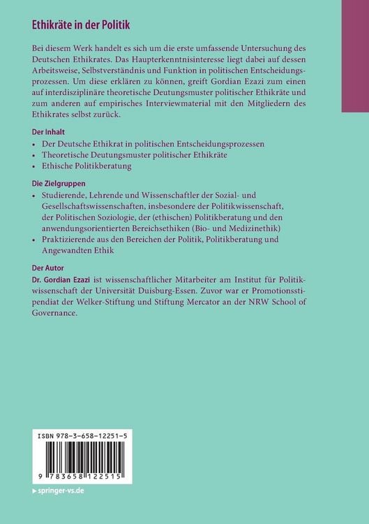 Produktbild: Ethikr&auml;te in der Politik