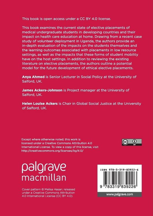 Produktbild: The Ethics of Educational Healthcare Placements in Low and Middle Income Countries