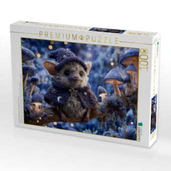 Produktbild: CALVENDO Puzzle Zauberhafte Fledermaus als Zauberer im Pilzwald | 1000 Teile Lege-Gr&ouml;&szlig;e 64x48cm Foto-Puzzle f&uuml;r gl&uuml;ckliche Stunden