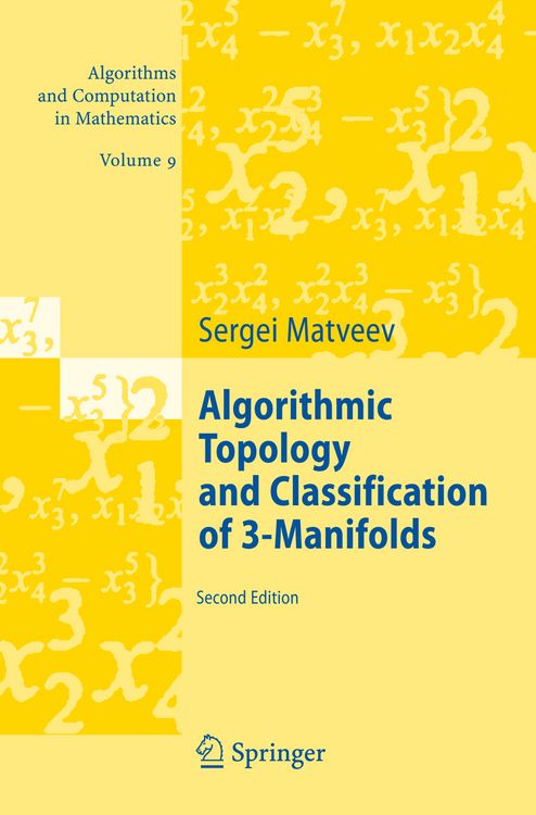 Produktbild: Algorithmic Topology and Classification of 3-Manifolds