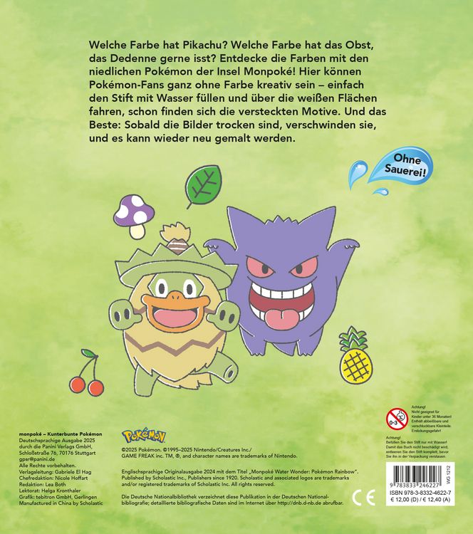 Produktbild: Monpok&eacute;: Magischer Wassermalspa&szlig; - Kunterbunte Pok&eacute;mon